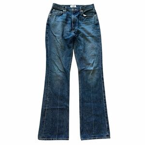 AGOLDE Vintage High Rise Flare Jeans Womens 28 Blue Organic Cotton Made in US